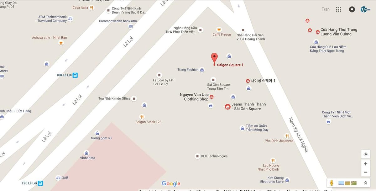地図のサイゴンスクエア