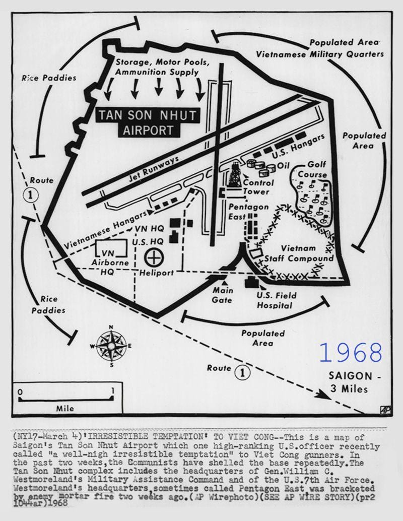 地図のサイゴンには1968年