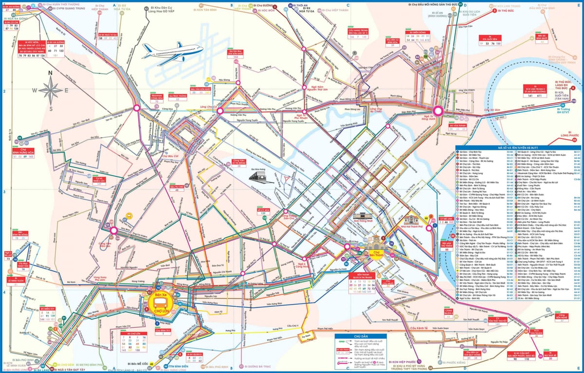 ホーチミン市バス-地図