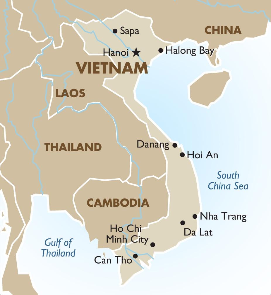 ベトナムホーチミンの地図