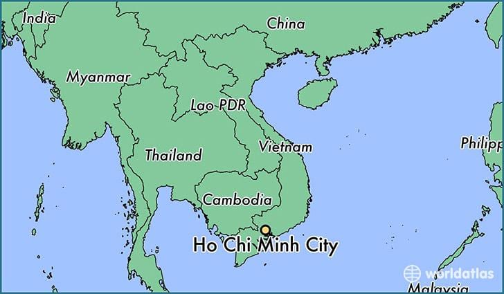 地図のホーチミンの世界