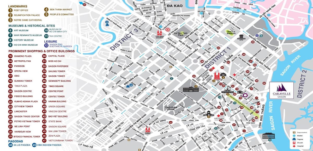 地図1区ホーチミン市