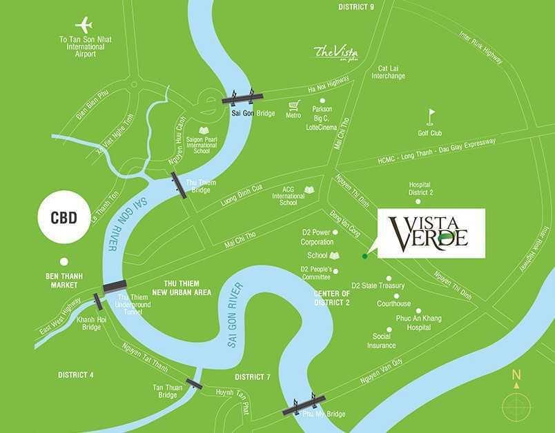 地図のホーチミン市病院