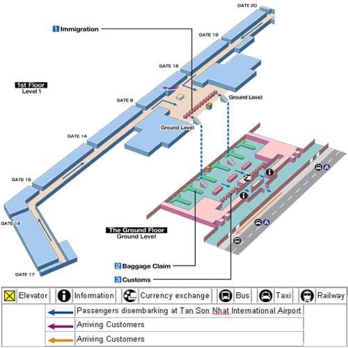サイゴン空港地図