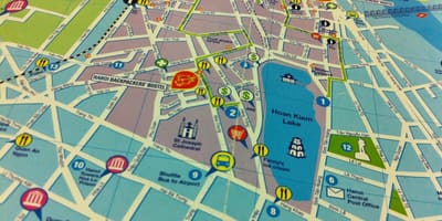 ホーチミン市を歩くツアーの地図