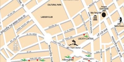 サイゴンには見所を地図