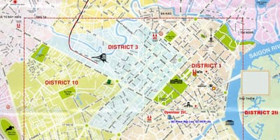 観光マップホーチミンdistrict1