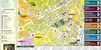 地図のホーチミンベトナム