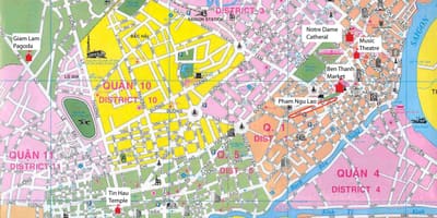 サイゴン地区の地図