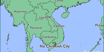 地図のホーチミンの世界
